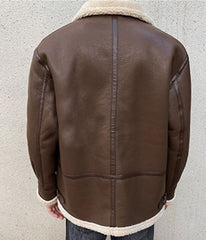 „Nordfell Aviator” – Herren Shearling-Fliegerjacke