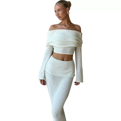 Élégance Blanche – Zweiteiler aus Bouclé