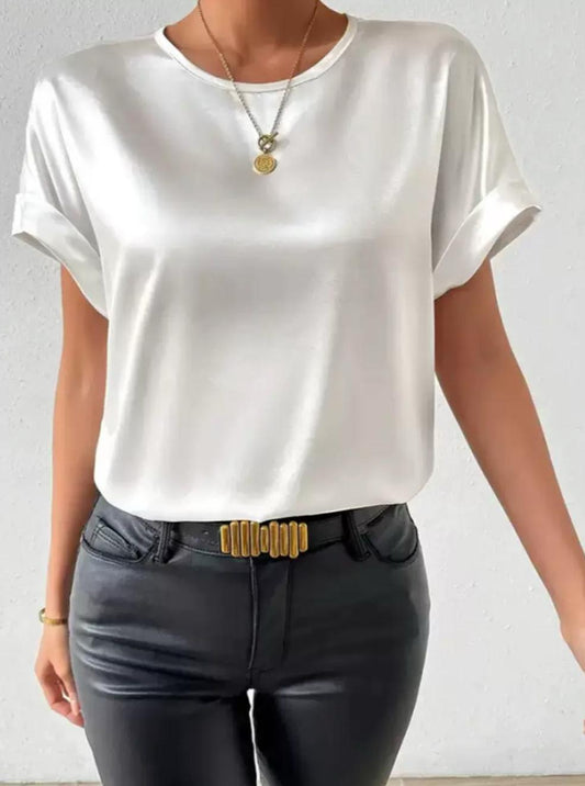 Eleganza Weiß – Klassische Wickelbluse