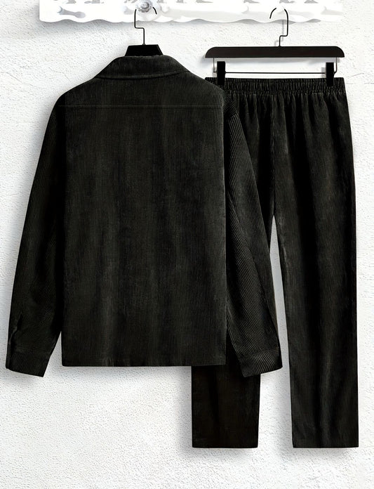Cordklang – Men's corduroy set in fir black
