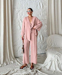 La Verde -Lounge-Set in Salbeigrün