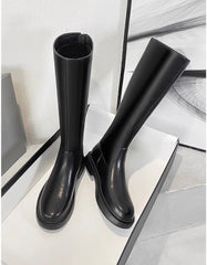 “Midnight Elegance Boots” – Klassische schwarze Premium-Stiefel