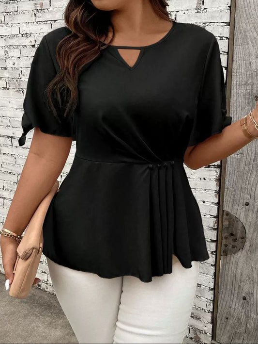 Eleganza Noir – Taillierte Bluse mit Raffinesse