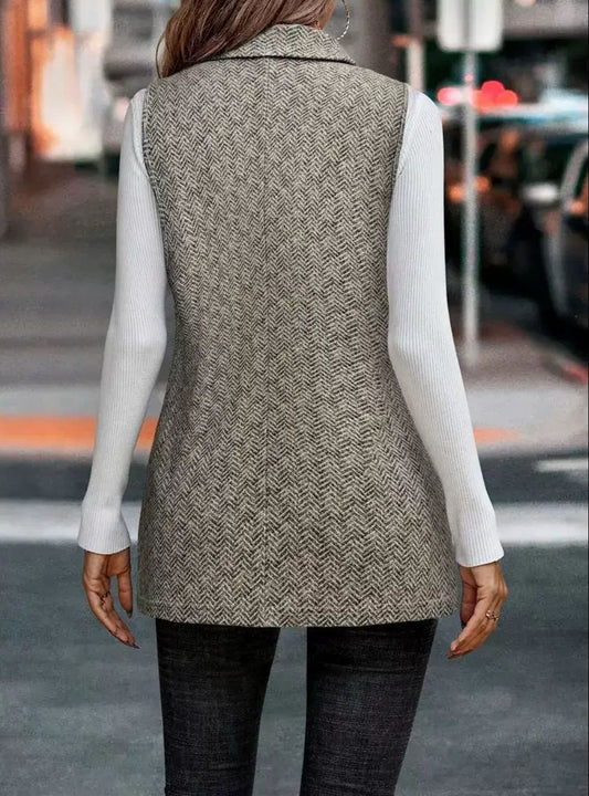 „Stil-Klassiker: Damen Long-Weste Élégance Urban”