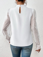 Eleganzza – Bluse mit Strukturärmeln