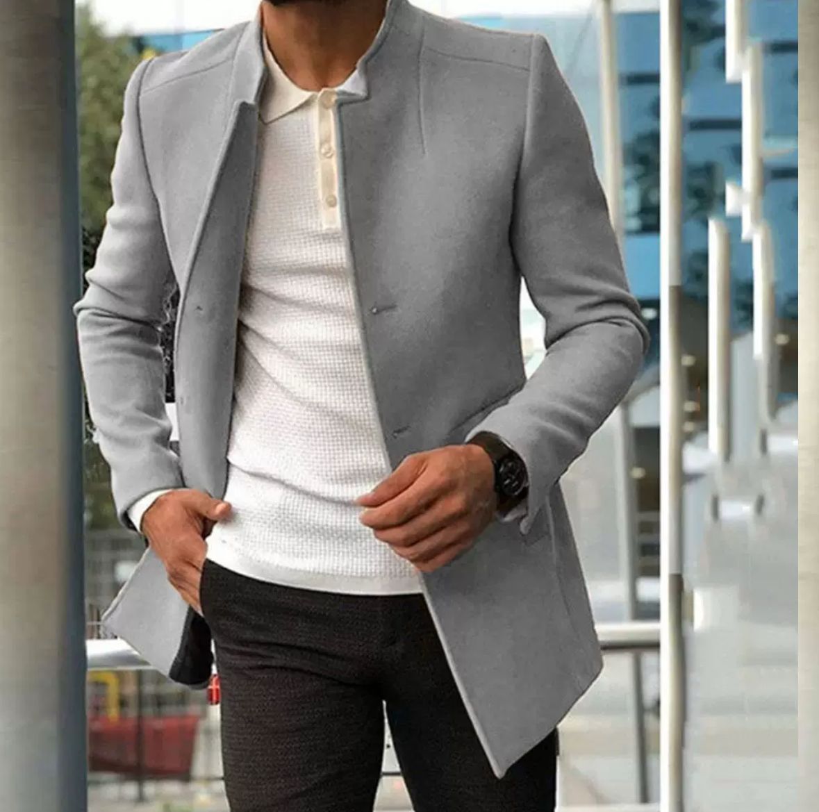 Urban pacesetter” – men’s coat with stand-up collar