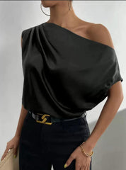 Eleganzia – Asymmetrische Schulterbluse