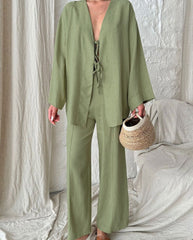 La Verde -Lounge-Set in Salbeigrün