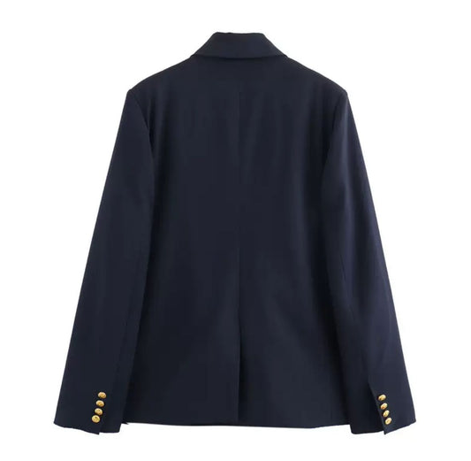 Eleganz Pur – Der Navy-Gold Blazer”