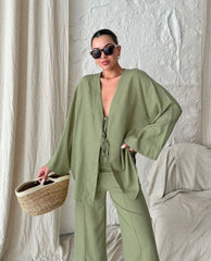 La Verde -Lounge-Set in Salbeigrün