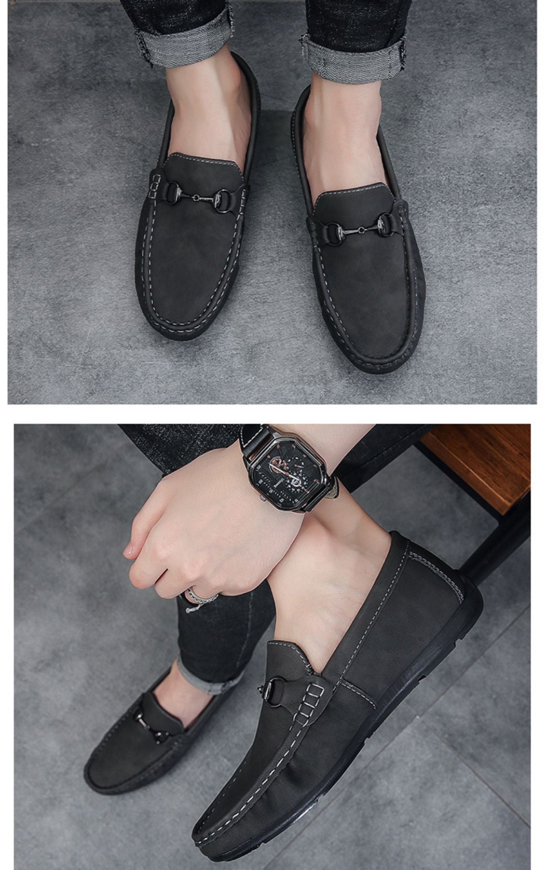 Schwarzstahl – Herren-Luxusloafer
