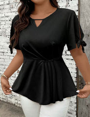 Eleganza Noir – Taillierte Bluse mit Raffinesse