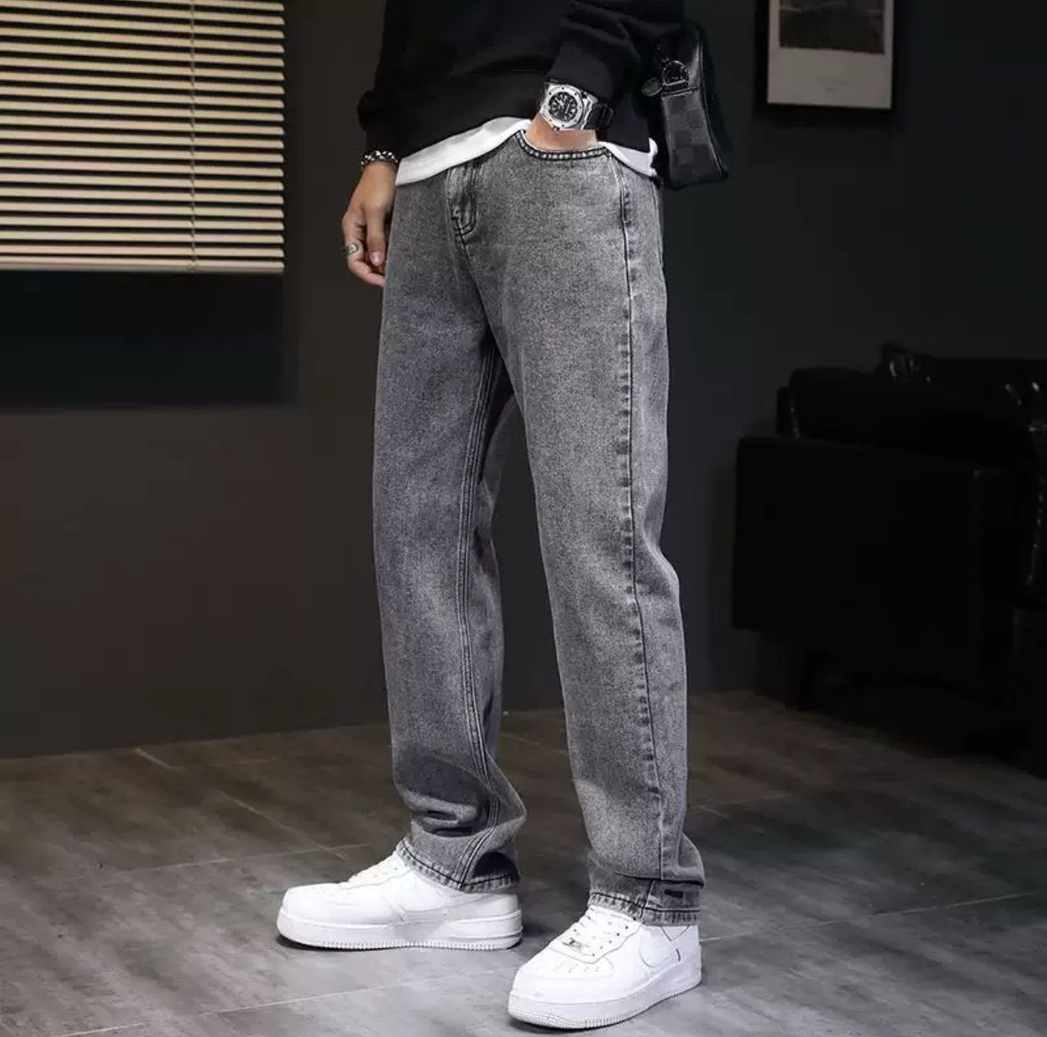 Urban Grau – Straight Fit Jeans