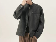 Nachtstreif“ – Herren-Lederjacke im Biker-Stil