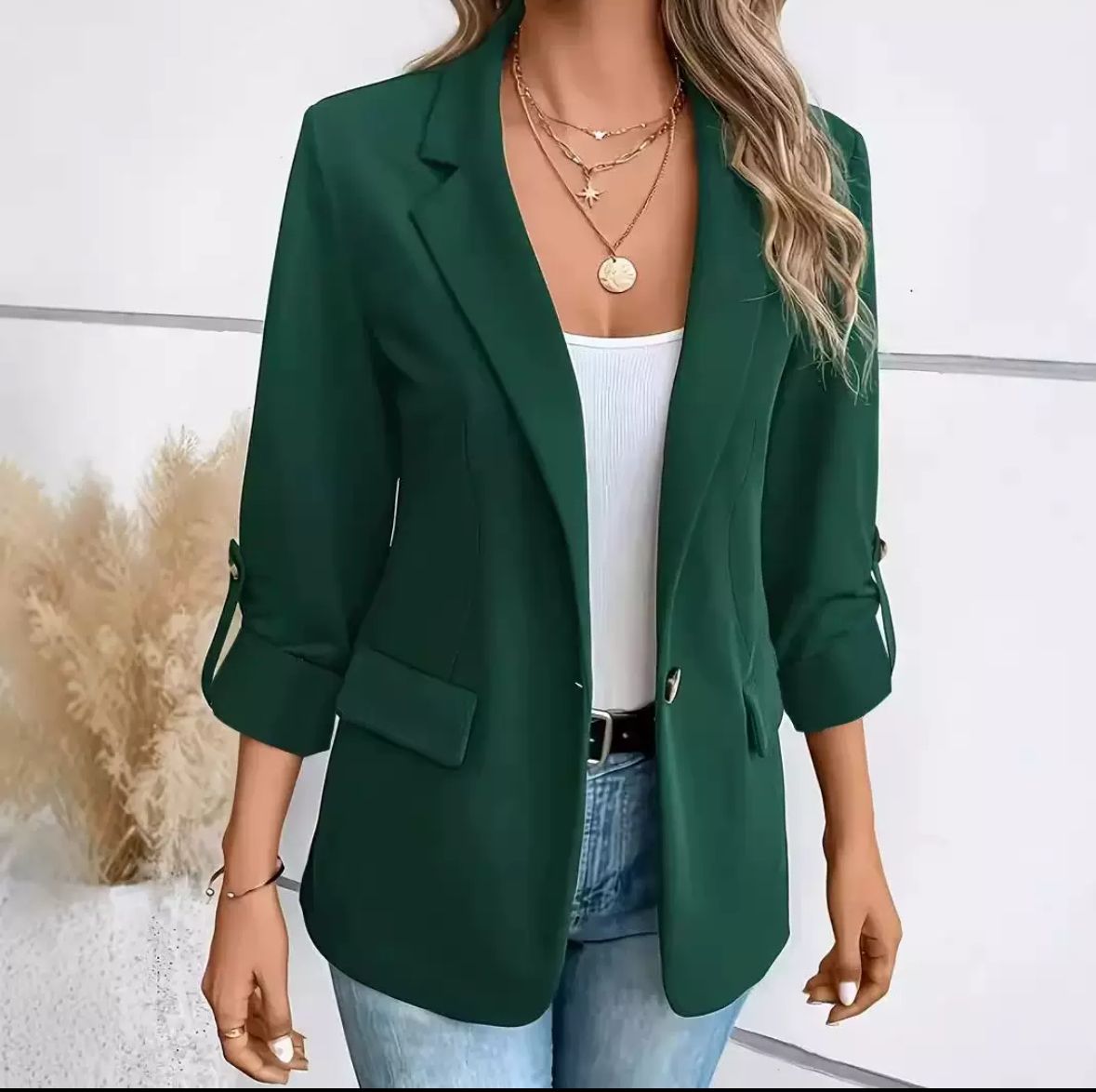 EleganzPur – Damen Blazer in Smaragdgrün