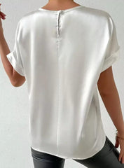 Eleganza Weiß – Klassische Wickelbluse