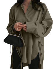 Noir Élégance Oversize-Hemd