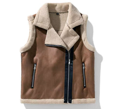 Luna Luxe Weste – Teddyfell trifft Kunstleder