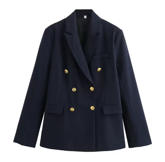 Eleganz Pur – Der Navy-Gold Blazer”