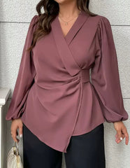 Eleganztraum – Wickelbluse in Mauve