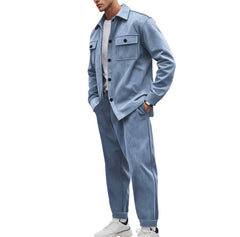 Ice Blue Tact – Men's Overshirt Set