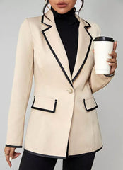 „Eleganzlinie – Damen Blazer mit Kontrastkante”