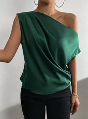 Eleganzia – Asymmetrische Schulterbluse