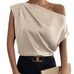 Eleganzia – Asymmetrische Schulterbluse