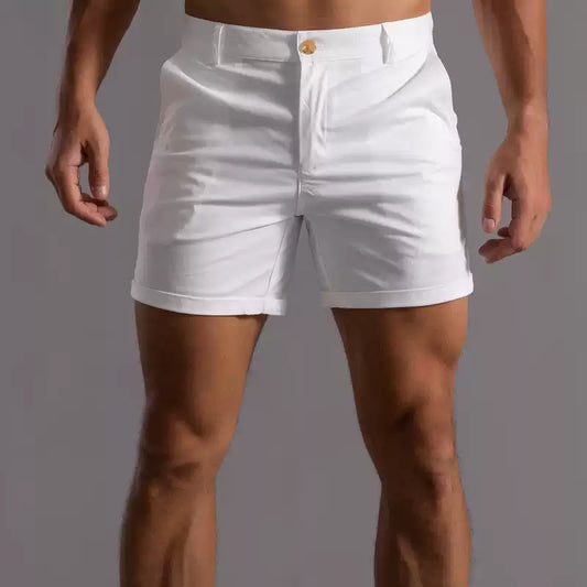Knitterfreie Freizeit-Hose mit Gürtel, Stretch & Zipper-Taschen