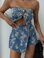 Rose Cowboy Zweiteiler im Amerikanischen Retro-Stil