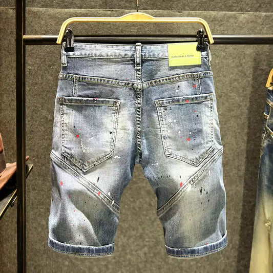 Herren Ripped Jeansshorts Sommer