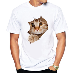3D Katzen T-Shirt Herren