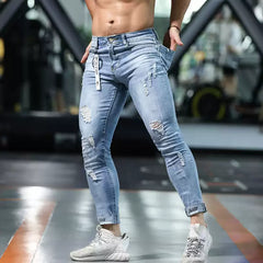 Lutielang Fitness-Jeans für Herren