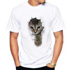 3D Katzen T-Shirt Herren
