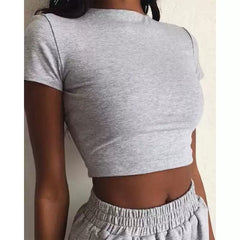 Lässiger Kurzarm-Shorts-Anzug