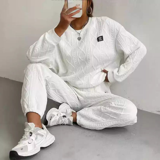 Damen Jacquard Strickanzug