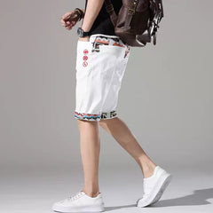 Sommerliche Bestickte Halblange Hose