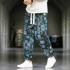 Chinesische Blumenhose Herren