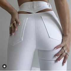 Damen Schlagjeans Cut-Out