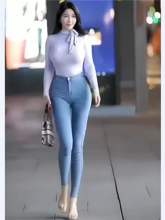 Damen Push-Up Fitnessjeans