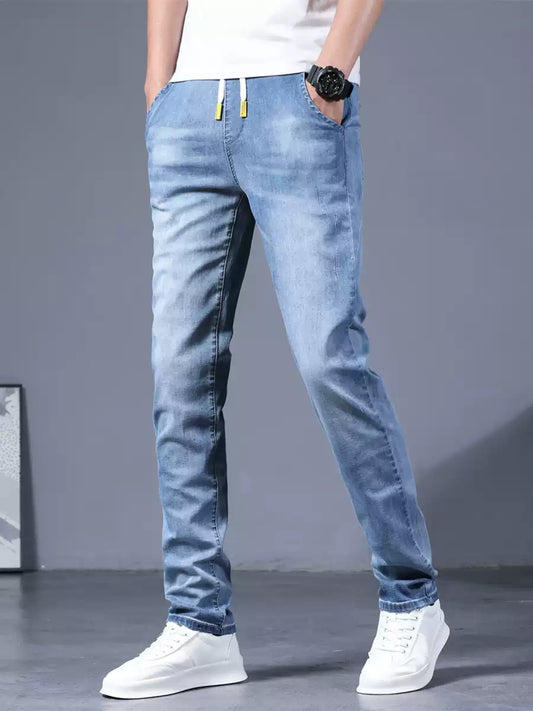 Herren Sommer-Jeans mit Gummibund
