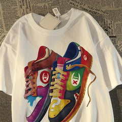 Lustiges T-Shirt mit Schuh-Print