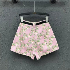 Modische Süße A-Linien Jeansshorts in Rosa