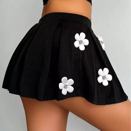 Modischer 3D-Blumenrock Damen