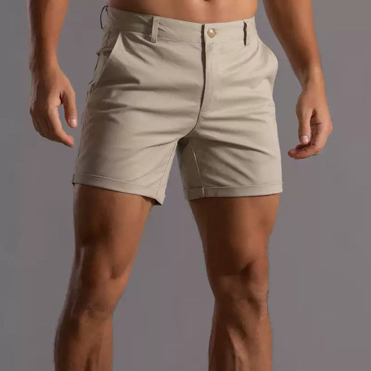 Knitterfreie Freizeit-Hose mit Gürtel, Stretch & Zipper-Taschen
