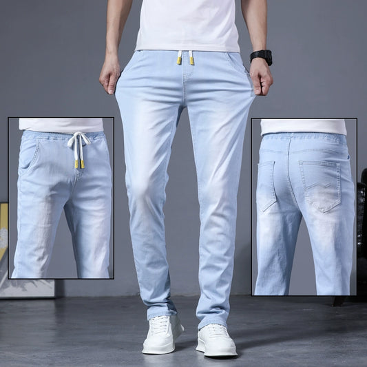 Herren Sommer-Jeans mit Gummibund