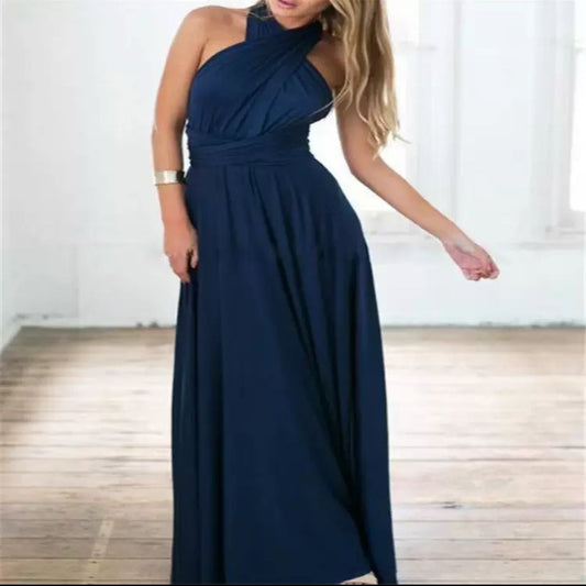 Elegant backless maxi dress