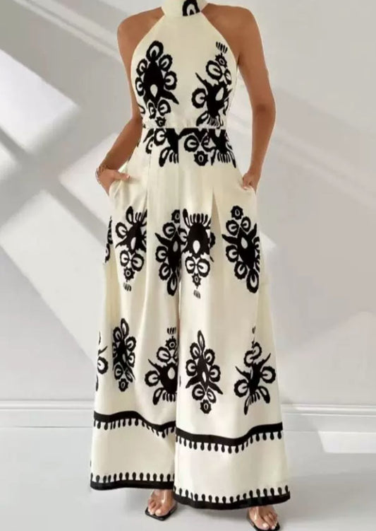 Boho-Chic Jumpsuit mit Ethno-Print