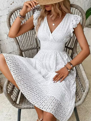 Sommerkleid mit Häkelspitze in Weiß