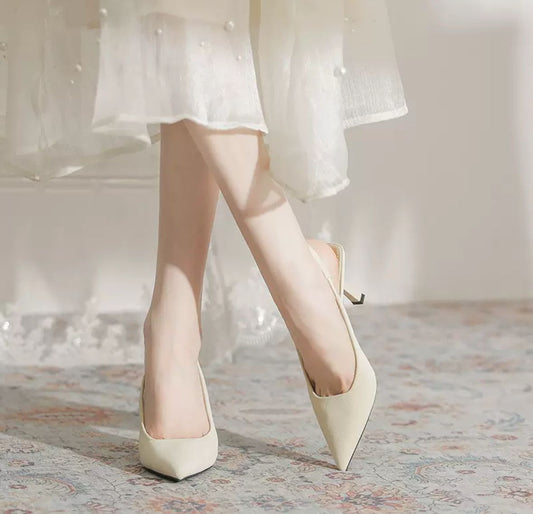 Eleganza – Slingback-Pumps in Creme